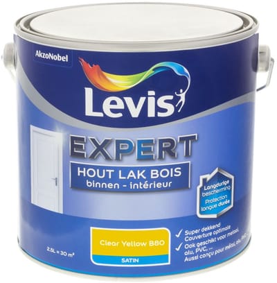 Levis - Expert Hout Lak Binnen Satin Mix - Clear Yellow B80 - Mengverf - 2,5 L