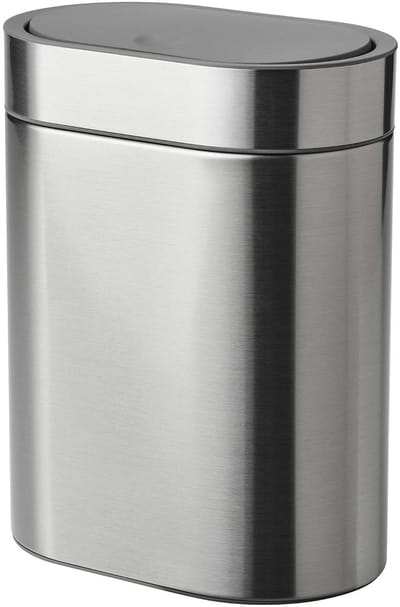 Slimme RVS Touch Top Prullenbak 21x14x27cm - Perfect voor Kleine Ruimtes
