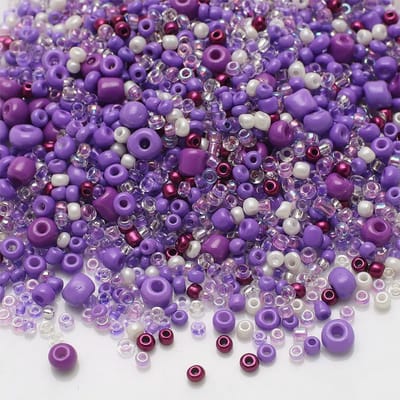 Dailygoods- Knutselkralen 4 Zakjes - Glaskralen Mix 2/3/4 mm - Sieraden Maken - Doe-Het-Zelf Handwerk - Decoratie - 17 g per Zak