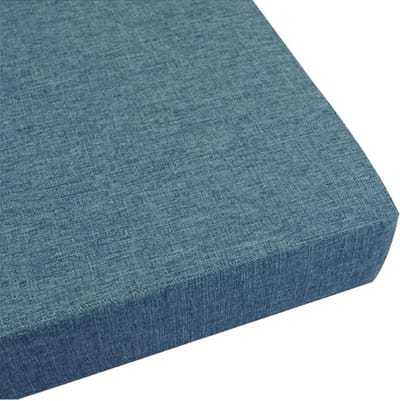 Bankkussen Bamboe - Kussen Tuinmeubel - Buiten Zitten - Antislip Bodem - 20 x 60 cm - Donkerblauw
