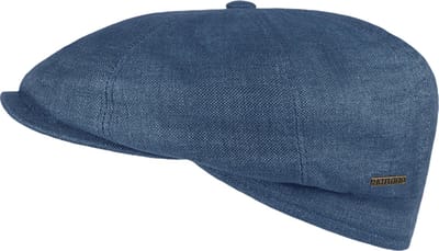 Cullum - Linnen flat cap - Blauw