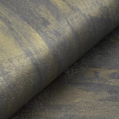 Grijze en Gouden Betonlook Behang voor Slaapkamer, Woonkamer en Keuken - Vinyl Wrap voor Meubels, Cement Effect, 40CM×2M