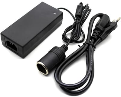 TOVBMUP Auto sigarettenaansteker - Stopcontactadapter - 220V naar 12V spanningsomvormer - Autostroomadapter - Geschikt voor 12V auto-apparaten met een vermogen tot 60W - Zwart