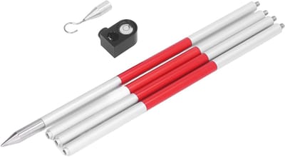 Universele 4-sectie aluminium meetstaaf met opbergtas voor landmeten en surveying accessoires