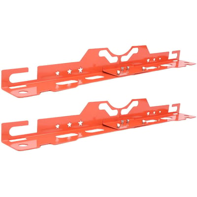 Plaque d'outil d'alignement de roues avec 2 rubans de mesure précis haute efficacité rainure sécurisée pour voitures SUV Orange orange
