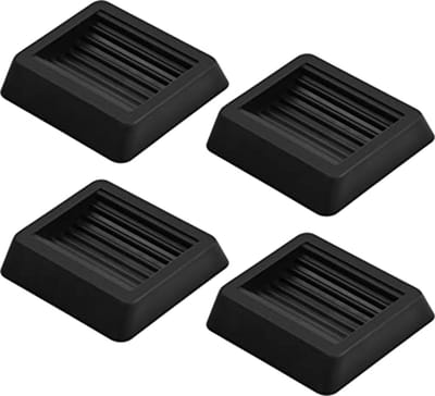 Zwarte rubberen meubelonderzetters - 4 stuks, anti-glijdend, ideaal voor meubels, vloerbescherming, rolstoppers