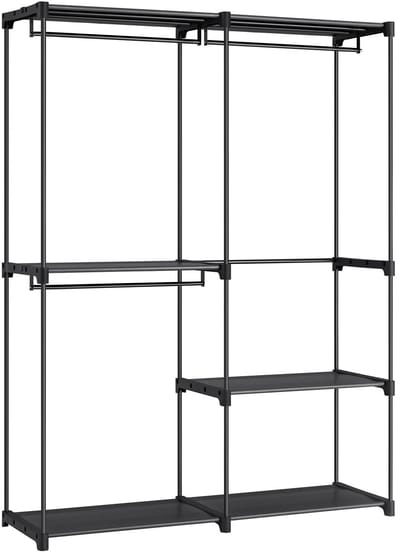 Kledingrek - Kledinghangers - Kledingrekken - Kledingrek Metaal - Rek - Kledingrek Wand - Kleding - Garderobekast - Garderobe Kast - Organizer - Organizer Kleding - Organizer Schoenen - Slaapkamer Meubel - Meubilair - Kapstok - Kapstokken