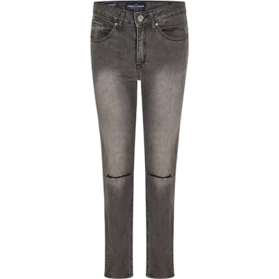 Criminal Damage SOS Ripped Skinny Jeans voor dames (Grijs)