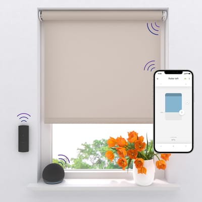 DTCH® Elektrisch rolgordijn Lichtdoorlatend - Easy - Sand - 60 x 190 cm - Motionblinds CMD-02-P