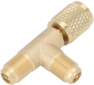 JHUBERS - Quick Connect T Adapter - Air Conditioning Adapter - Hoogwaardige kwaliteit - 1/4 Inch - Voor R22 R12 R134 - Ideaal voor vacuümpomp - Ges...