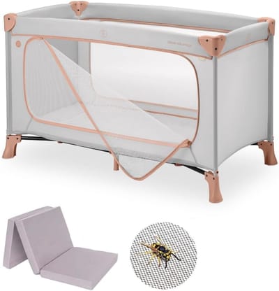 Opvouwbaar Reisbed voor Kinderen met Matras en Insectennet – Perfect voor Vakanties