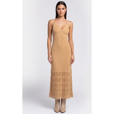 ARKET Wildflower Dress Beige Maat: L | Maxi Jurken Outlet | Dames | Beige