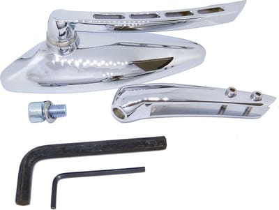 Highway Hawk 91-770 Techglide Motor zijspiegel verstelbaar links chroom