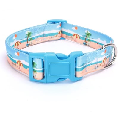 Store_8 - Hondenhalsband - Verstelbare puppyhalsband - Zacht en comfortabel - Strand - Geschikt voor kleine en middelgrote honden - Ideaal voor tra...