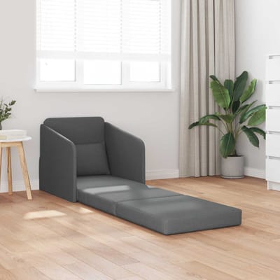 vidaXL - Slaapbank - Donkergrijs - 65 - x - 80 - x - 83 - cm - Stof
