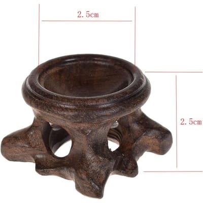 1 Stuks Houten Display Standaard Basis Voor Kristallen Bol Sfeer Globe Steen Decoratie Ambachten Beeldjes Miniaturen Bol Houder Beugel black