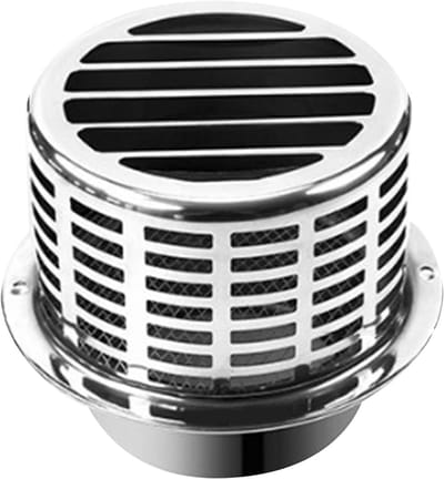 Ventilatierooster RVS - Afzuigkap Afdekking - Buitenafvoer Ventilatie - Ingebouwd Insectenwerend - Metaal