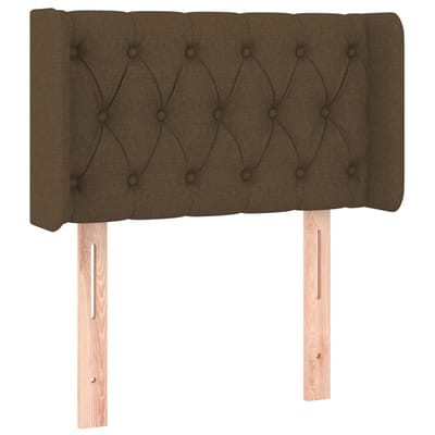 vidaXL - Hoofdbord - LED - 83x16x78/88 - cm - stof - donkerbruin