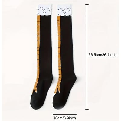 1 paar nieuwe nieuwigheid kippenpootsokken grappige gepersonaliseerde skinny beensokken grappige rare kippenklauwsokken kousen chicken feet black