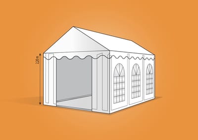 Ambisphere - Feesttent - Partytent - 3x6m XXL | 2,20m