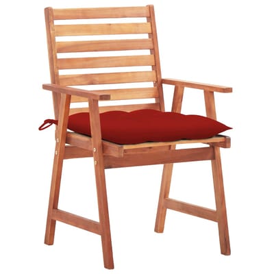 vidaXL - Tuinstoelen - 2 - st - met - kussens - massief - acaciahout
