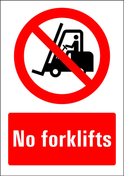 No forklifts bord - kunststof 210 x 297 mm