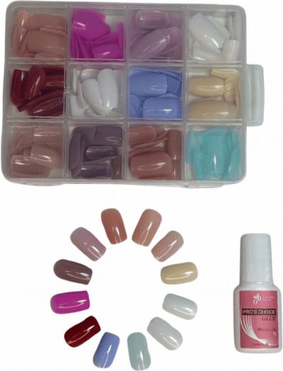 Guardian Beauty Nageltips - Mengen - 500 Stuks - Met Nagellijm - Plaknagels - Nepnagels