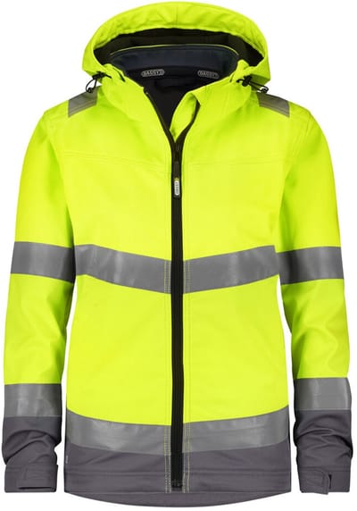 Hogezichtbaarheidssoftshelljas voor dames