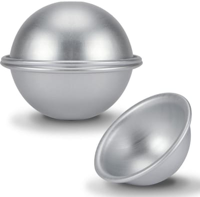 Dailygoods- Cakevorm Halve Bal Aluminium - Professionele Bakvorm - Vaatwasmachinebestendig - Voor Mousse/Cheesecake - 10 cm - Gelijkmatige Verwarming