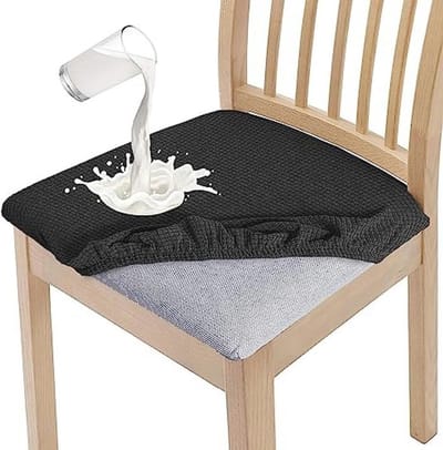 Stylish Waterproof Dining Chair Covers - Set of 4, High Stretch Protective Seat Cushion for Banquet, Kitchen, Party, Hotel