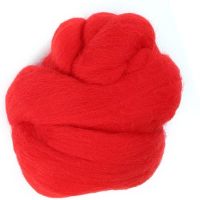 8 Kleuren 55g Gekleurde Naaldviltwol Roving Spinnen Naaien Versieren Handwerk Materiaal Red red