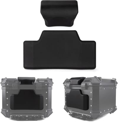 Motorfiets Rugsteun Kussen - Motor Bagage Rugleuning - Comfortabel Rijden - Universeel Geschikt - 45L Koffer - Zwart