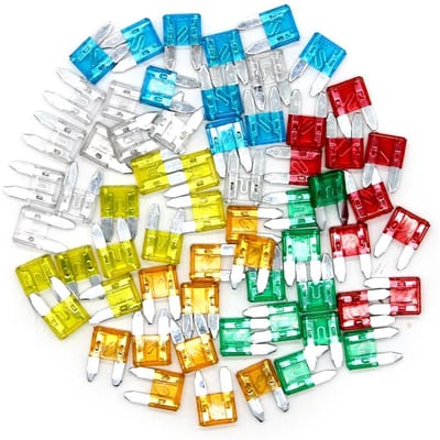 Kits d'assortiment de fusibles assortis pour voiture, lame Standard, 60 pièces, 5A-30A blue