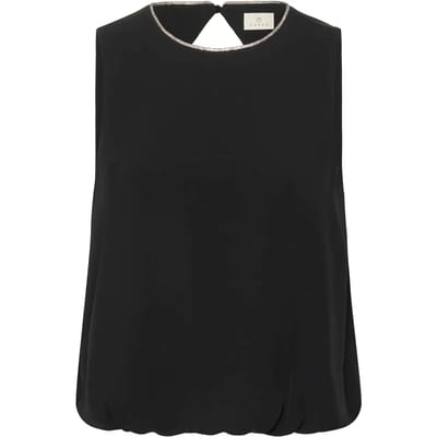 Top OLGA GLITTER KAFFE BLACK DEEP 100121