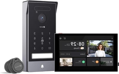 Slimme Videodeurbel - Video Intercom - Toegangscontrole Huis - Palmader & Gezichtsherkenning - 8 Inch Touchscreen - Zwart