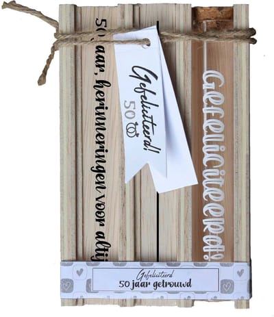 50 jaar getrouwd cadeau - geld cadeau 50 jaar getrouwd - kado 50 jaar getrouwd - gouden huwelijk - gouden bruiloft cadeau idee - cadeauverpakking 50 jaar getrouwd - geldgeschenk