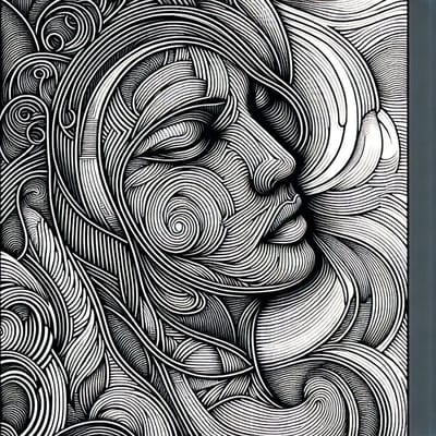 Line art relief schilderij | Prisma van Abstracte Lijnen: Een Reliëf van Kunstzinnige Perfectie | Kunst - 30x30 centimeter op Dibond | Foto op Dibond