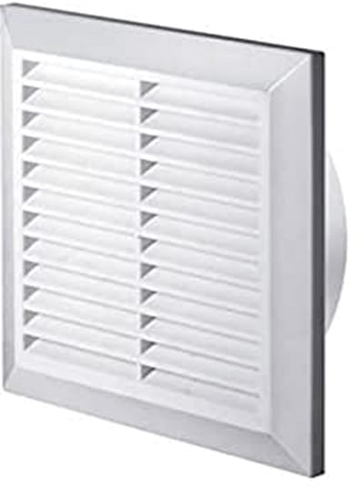 Rond Ventilatierooster met Insectenbescherming - Ø 100 mm - Wit