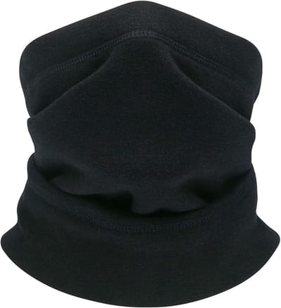 Famanu - Thermo fleece halswarmer, voor de winter, fleece voering, nekwarmer, sjaal, elastische halsmanchet, winddichte ski-halswarmer, bivakmuts
