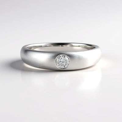 Cavill - 925 Sterling Zilver Zilveren Ring met I2 (H) Afrikaanse Diamant 0,145 ct - Ronde Briljant Bezelzetting - Elegante Diamanten Ring Dames