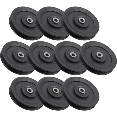 10 stuks 115mm Nylon Fitness Lager Katrol Home Gym Hulpstukken Oefening Krachttraining Accessoire black