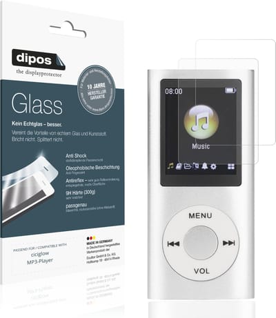 dipos – 2x Matte Pantserfolie geschikt voor ciciglow MP3-Player | 9H Screenprotector