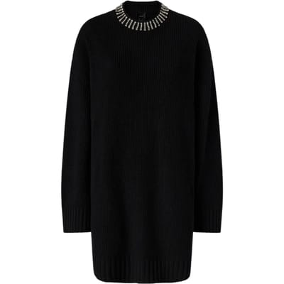 casual vrouwelijke kleding Pinko - vraag jurk blend ws strass stenen - zwart