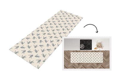 Keukenloper - Loper keuken - Wespen - Patroon - Jaren 50 - 150x50 cm - Keukenloper vinyl