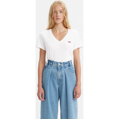 Levi's Perfect V-neck Tee Size: M | T-Shirts Outlet | Dames | Wit