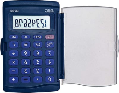 Rekenmachine - Calculator - Dagelijkse Berekeningen - 8-Cijferig LCD Display - 57 x 92 x 8 mm - Blauw