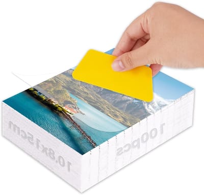 100 Stuks Zelfklevende Laminatiefilm A6 15×10.8cm voor Foto's, Visitekaartjes en Menu's, Geschikt voor Koud Lamineren zonder Machine