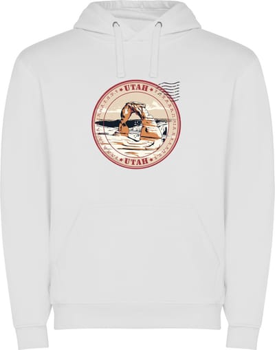 Witte Wanna have hoodie voor de echter Amerika / Verenigde Staten liefhebber Poststempel van de staat Utah Print Full Color Color merk Roly maat S