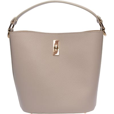 Luisa Vannini Beige Rundleer Tas