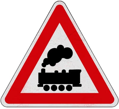Overweg zonder slagbomen bord - J11 | Sign Again materiaal | 15 cm